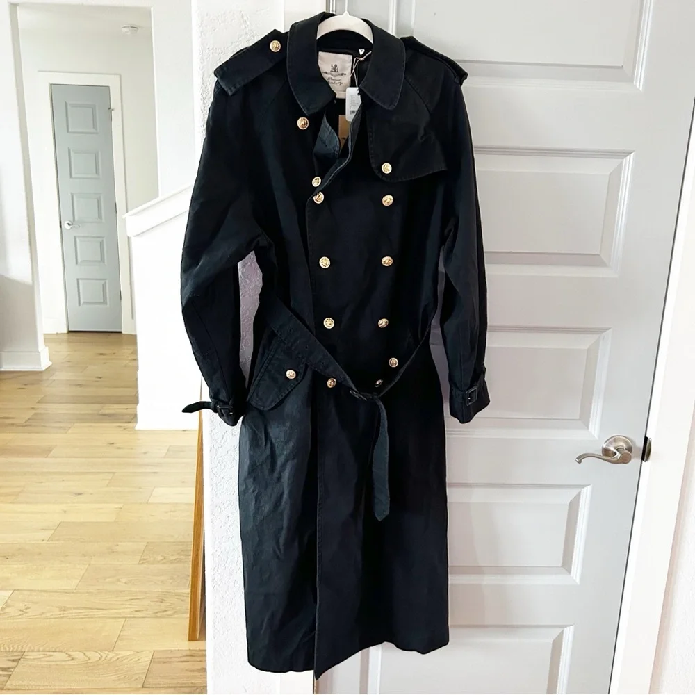 NWT Free People Denimist Oversized Trench Jacket Coat - Picture 2 of 4
